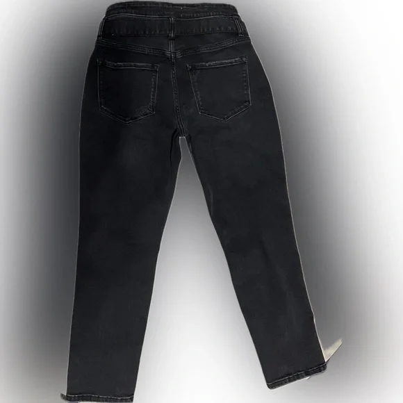 Vervet 29 Black Erika Stretch Mom Jeans | High Waist | Distressed | Tie Waist - Picture 9 of 16